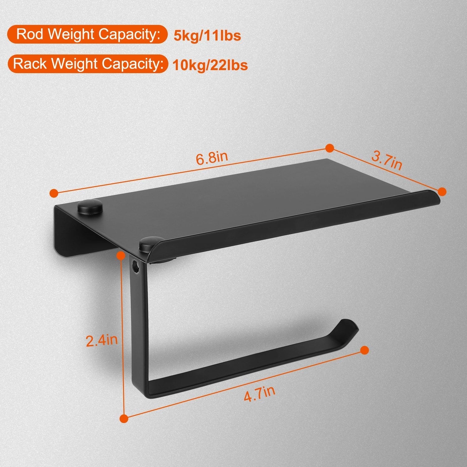 Wall Mounted Toilet Paper Holder with Phone Storage Rack __stock:50 Bath Low stock refund_fee:1200