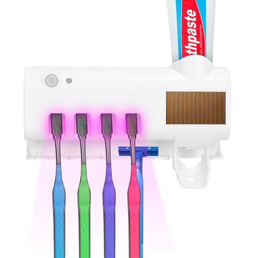 Wall Mounted Toothbrush Sanitizer Holder IR Induction UV Sanitization Rack __stock:50 Bath Final Sale refund_fee:1200 Warranty