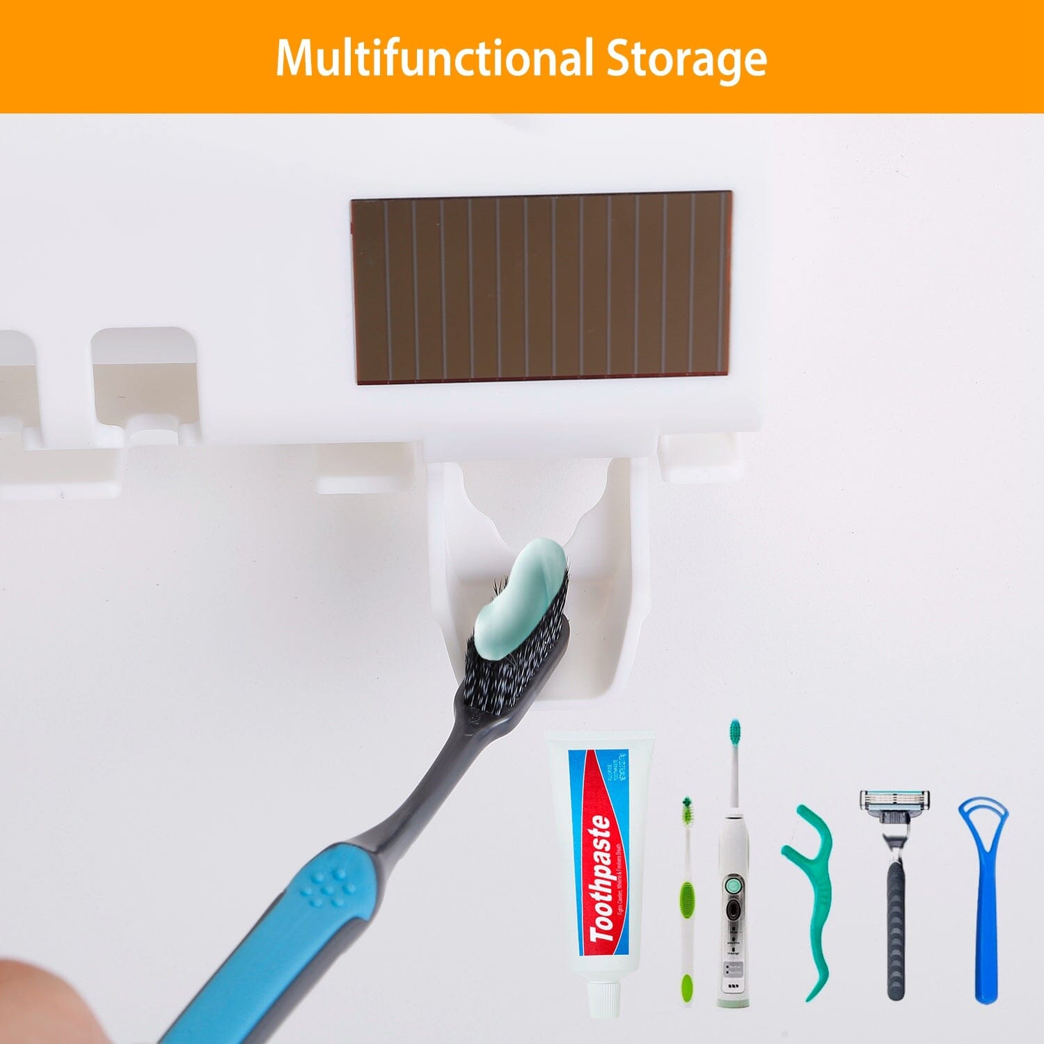 Wall Mounted Toothbrush Sanitizer Holder IR Induction UV Sanitization Rack __stock:50 Bath Final Sale refund_fee:1200 Warranty