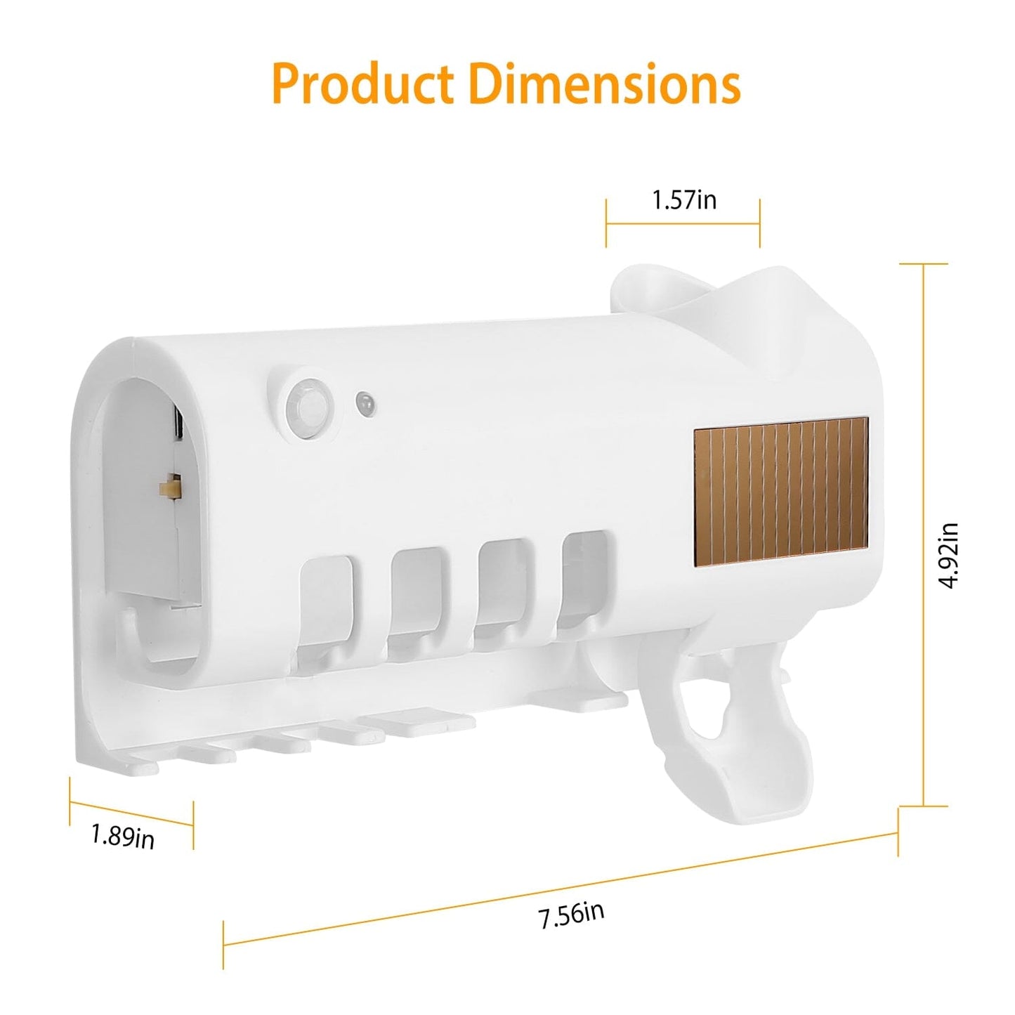 Wall Mounted Toothbrush Sanitizer Holder IR Induction UV Sanitization Rack __stock:50 Bath Final Sale refund_fee:1200 Warranty