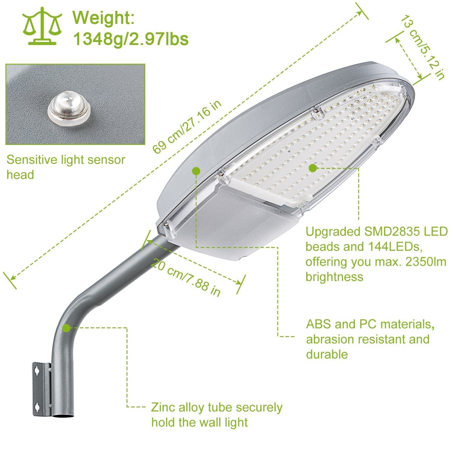 Wall Pack LED Lights 144LEDs Photocell Sensor Street Lamp IP65 Waterproof Outdoor Lighting refund_fee:1800 Warranty