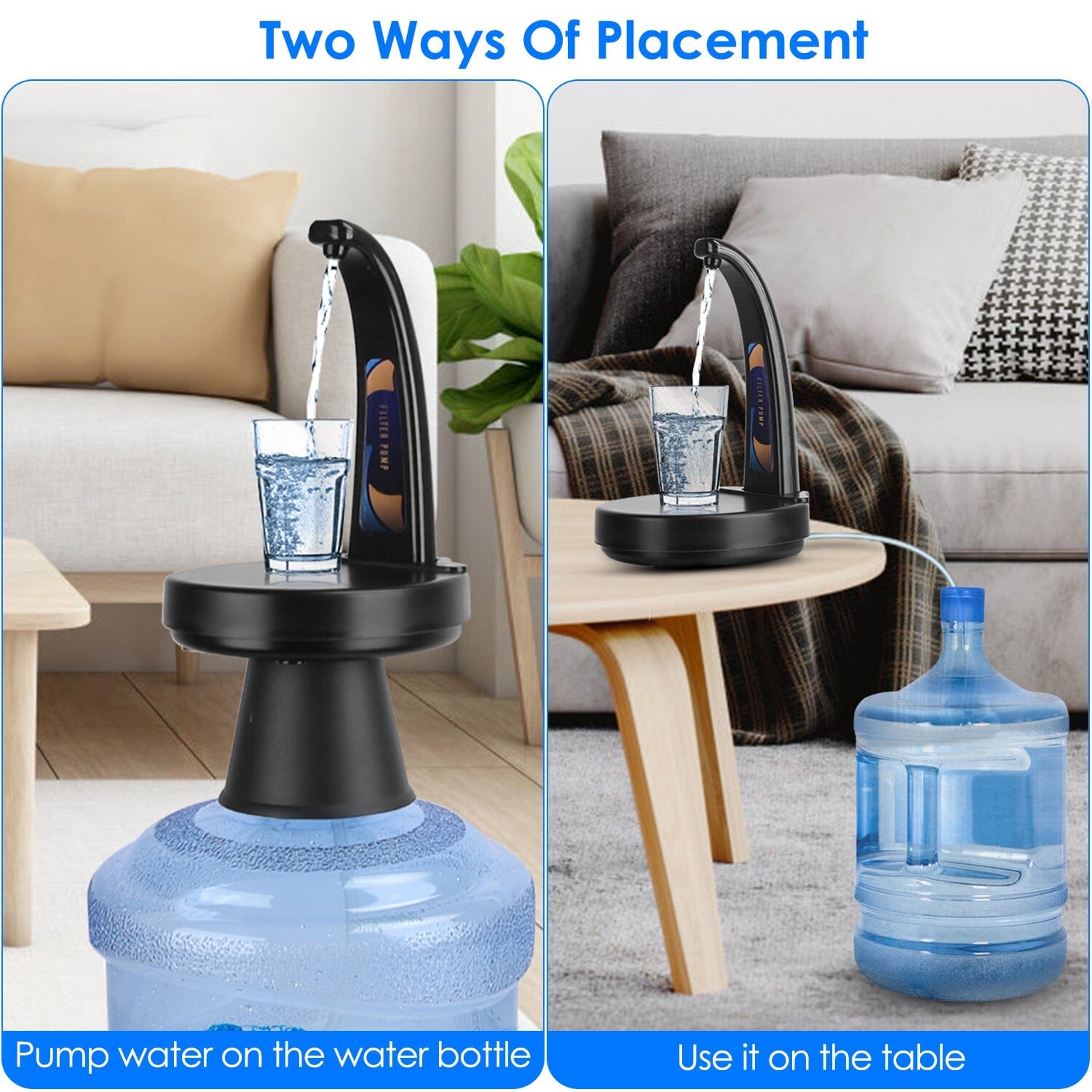 Water Bottle Dispenser USB Rechargeable Mini Water Jug for 1-5 Gallon Water Jugs __stock:50 Kitchen & Dining Low stock refund_fee:1200 Warranty