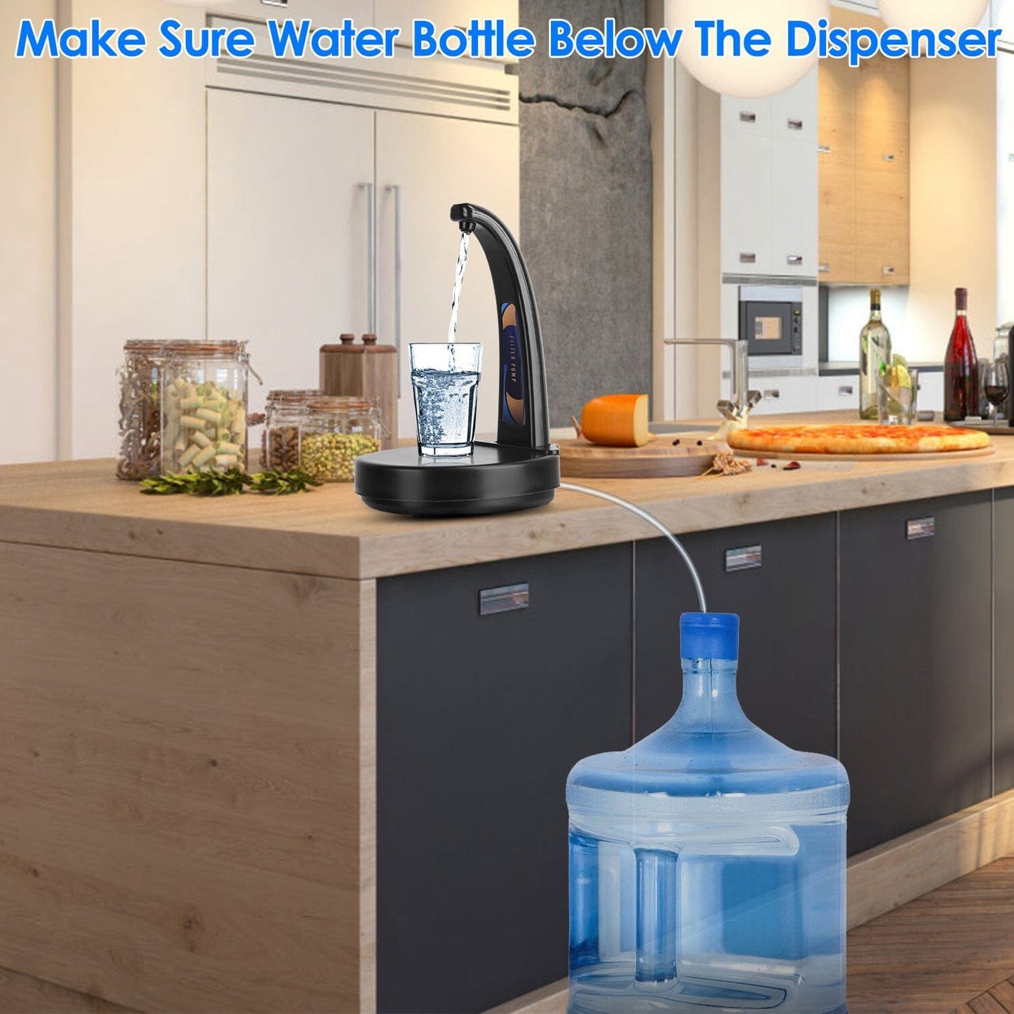 Water Bottle Dispenser USB Rechargeable Mini Water Jug for 1-5 Gallon Water Jugs __stock:50 Kitchen & Dining Low stock refund_fee:1200 Warranty