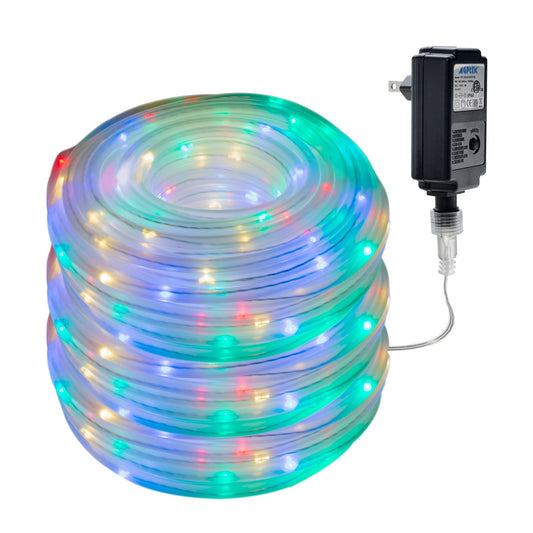 Waterproof 75.5 Ft. 200 LED Colorful Rope String Fairy Lights __stock:50 refund_fee:1800 String & Fairy Lights Warranty