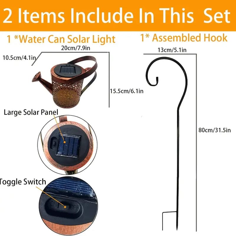 Waterproof Copper Solar Watering Can Light __stock:200 Outdoor Lighting refund_fee:1200 Warranty