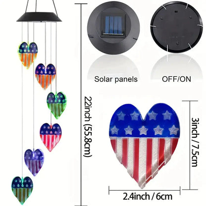 Waterproof Solar Wind Chime Light __stock:200 Garden & Patio refund_fee:1200