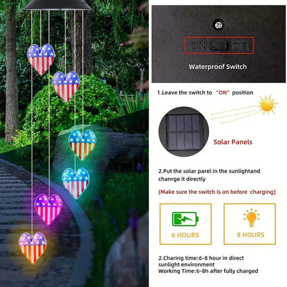 Waterproof Solar Wind Chime Light __stock:200 Garden & Patio refund_fee:1200