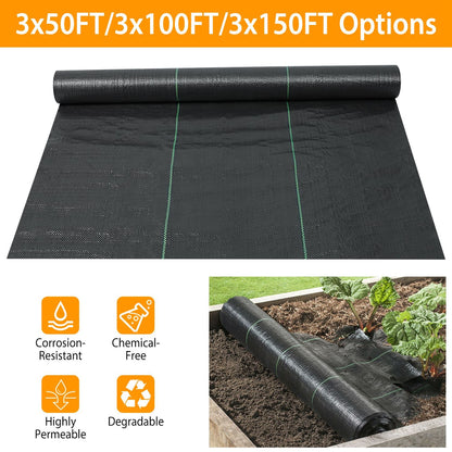 Weed Barrier Landscape Gardening Mat Fabric Woven __stock:50 Garden & Patio refund_fee:1200