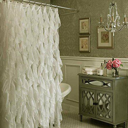 Westendorf Cascading Waterfall Single Shower Curtain Ivory __stock:100 Bath refund_fee:1200