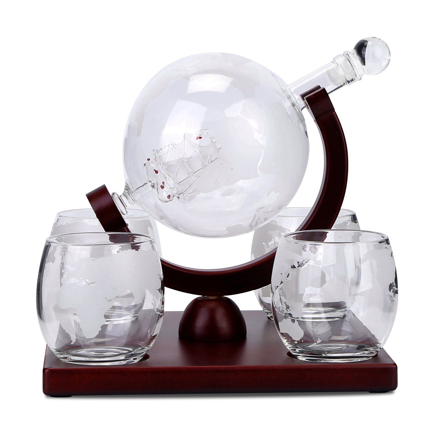 Whiskey Decanter Globe Set Kitchen & Dining refund_fee:2200