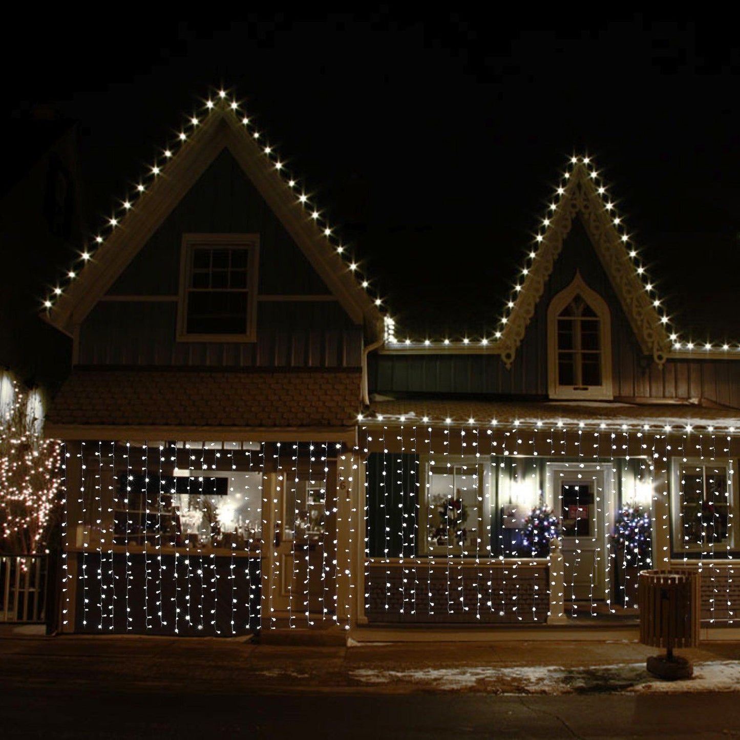 White 100 Led Rope Curtain Fairy Lights Outdoor __stock:350 refund_fee:1200 String & Fairy Lights Warranty