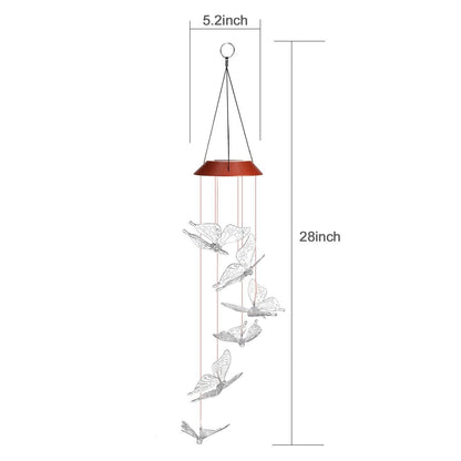 Windlights Solar Powered LED Butterfly Wind Chimes __stock:50 refund_fee:1200 String & Fairy Lights Warranty