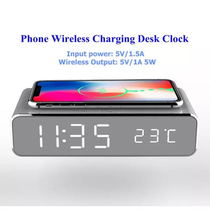 Wireless Charging Digital Alarm Clock __stock:500 Household Appliances refund_fee:1200 Warranty