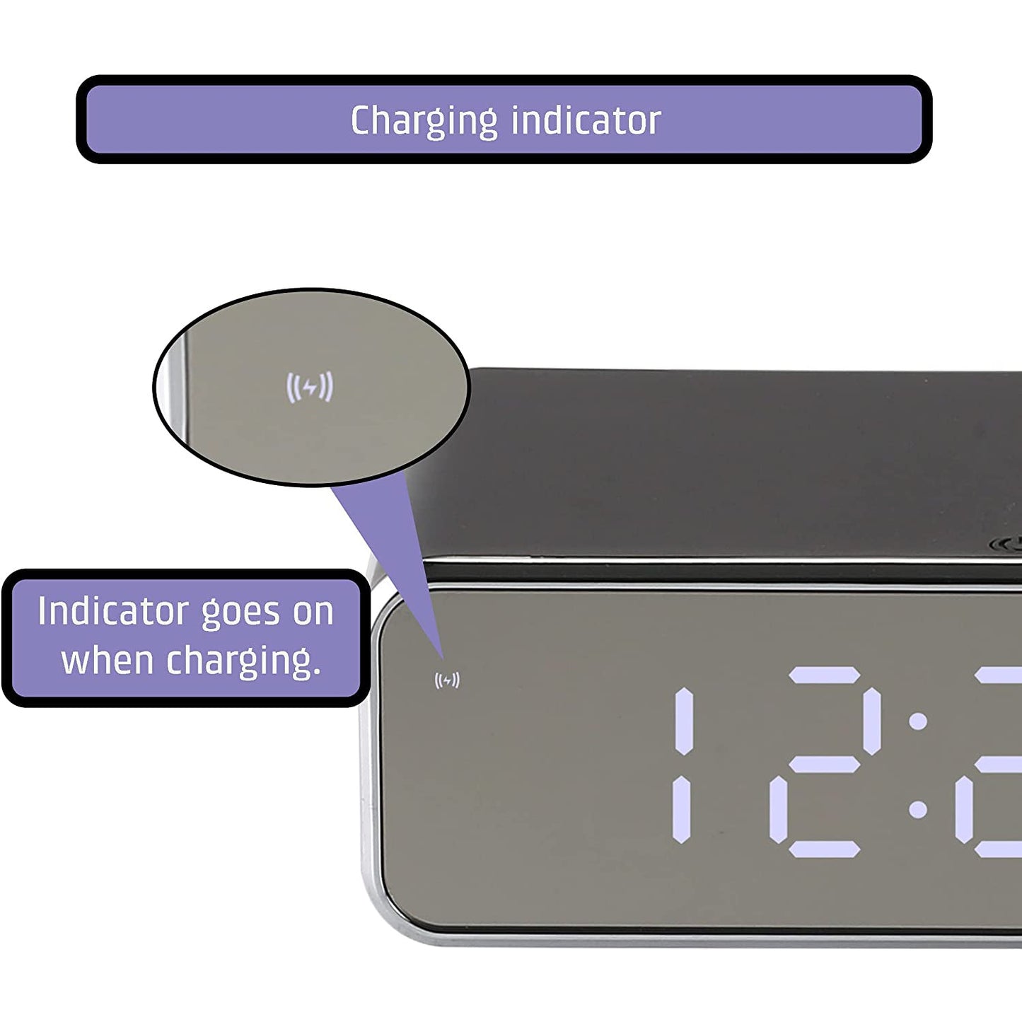 Wireless Charging Digital Alarm Clock __stock:500 Household Appliances refund_fee:1200 Warranty