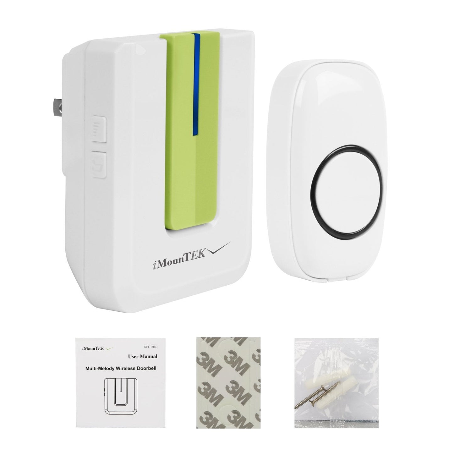 Wireless Doorbell Rings 1000FT with 1 Plug Receiver Chimes __stock:100 Household Appliances refund_fee:1200 show-color-swatches Warranty