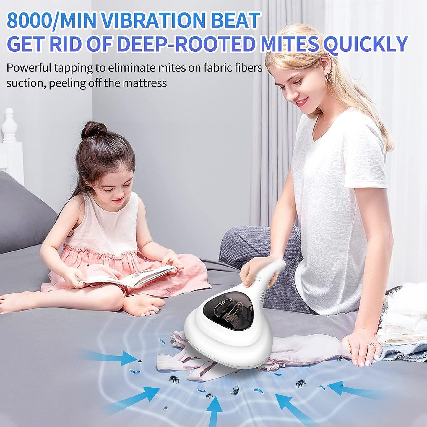 Wireless Mite Remover Cleaning Machine with 11KPa Powerful Suction __stock:200 Household Appliances refund_fee:1800 Warranty