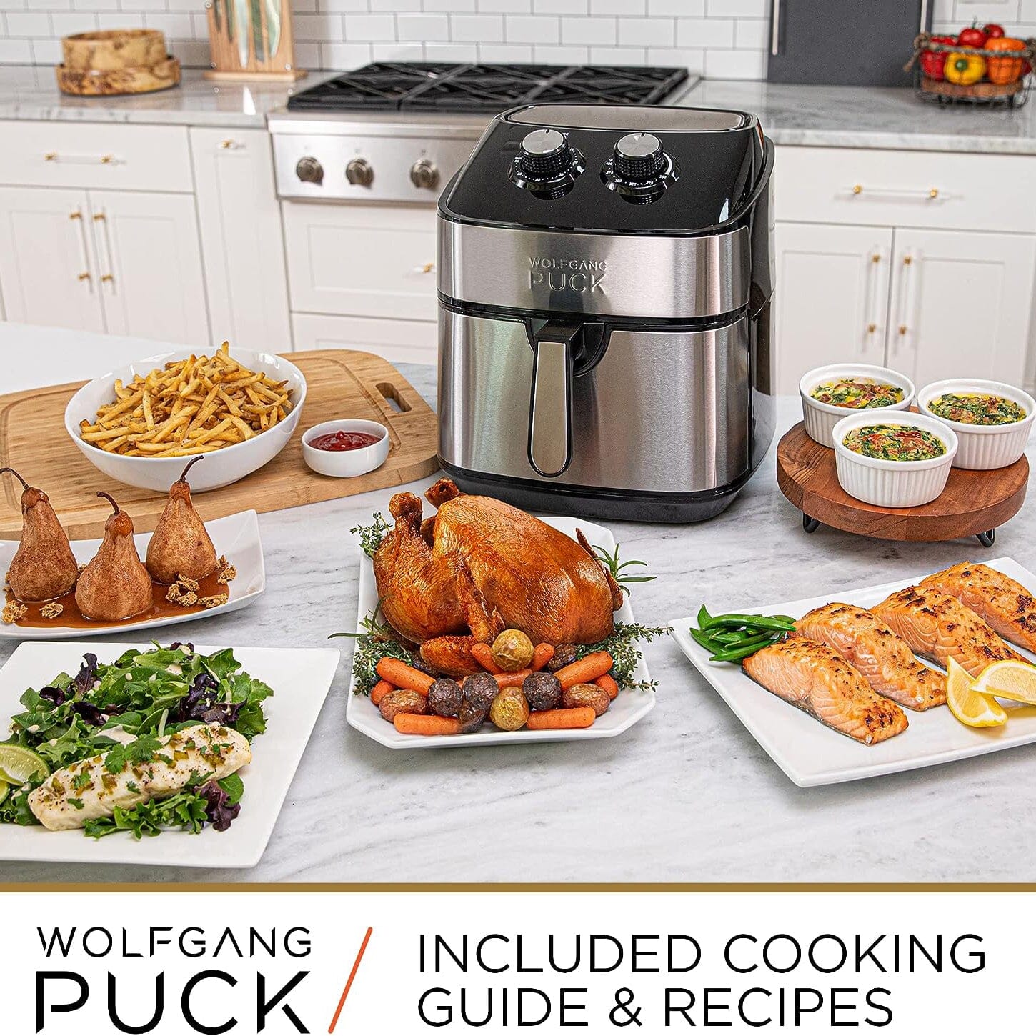 Wolfgang Puck 9.7QT Stainless Steel Air Fryer __stock:100 Kitchen & Dining refund_fee:2200 Warranty