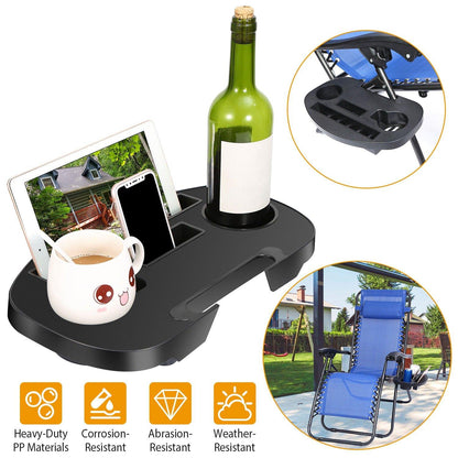 Zero Gravity Chair Cup Holder Clip On Side Tray Garden & Patio refund_fee:1200