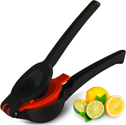 Zulay Metal 2-in-1 Lemon Lime Squeezer Black __stock:200 Kitchen & Dining refund_fee:800